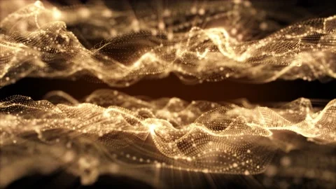 Abstract scientific fantasy background light energy wave shiny particles loop Stock-Footage 199765247