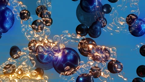 Abstract scientific molecular structure background loop Stock Footage 341602719