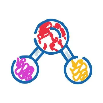 Abstract scientific molecule structure bonding different components Stock Illustration