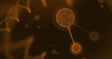 Abstract scientific scene featuring dna plant and green energy flow Stock Footage 333417106