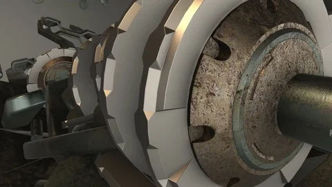 Abstract scrap metal concept composition Stock Footage 80984605