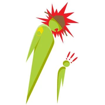 Abstract Screaming Drill Sergeant Stock Illustration