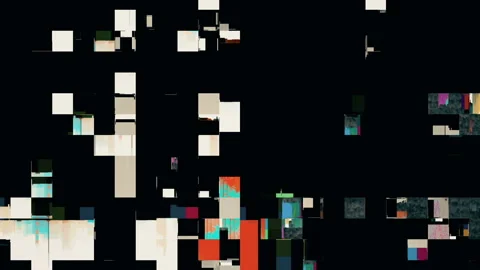 Abstract Screen Digital Pixel Sorting Noise Glitch Error Damage Background Video stock 104666745