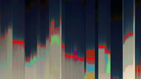 Abstract Screen Digital Pixel Sorting Noise Glitch Error Damage Background Stock Footage 104707304