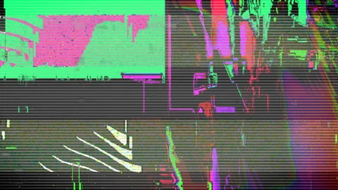 Abstract Screen Digital Pixel Sorting Noise Glitch Error Damage Background Stock Footage 119549457