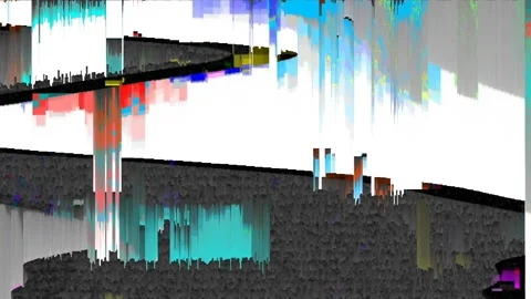 Abstract Screen Flickering Digital Pixel Sorting Noise Glitch Error Damage Stock Footage 104660611