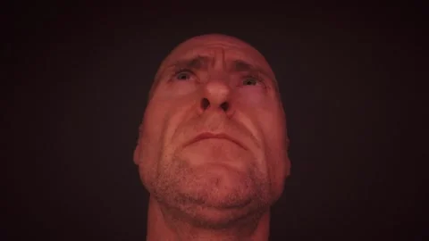 Abstract. Screen light reflected on a mans face. Mental health. Hull.UK 2.2.2026 Stock Footage 327595075