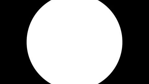 Abstract screen loop with white circle wipe transitions animation on black .. 스톡 동영상 340595757