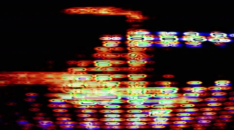 Abstract Screen Pixels, TV Noise 0943 - HD, 4K Video stock 40111138