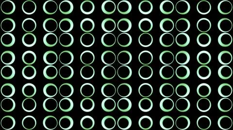 Abstract screen of round shaped bulbs blinking slowly. Design. Symmetrical rows Stock Illustration