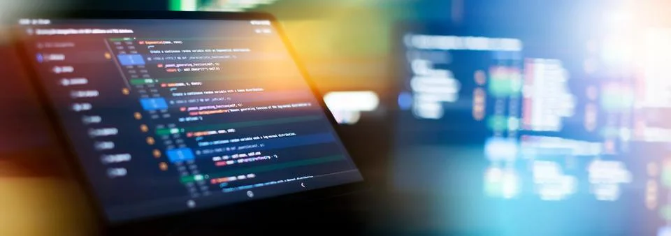 Abstract screen of web developer . Data network hardware Concept. Stockfoto's