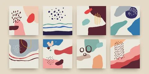 Abstract scribble banners. Modern doodle pattern with cute hand drawn geometric Illustrazione stock
