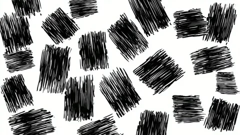 Abstract scribble brush pattern background in black and white, hand drawn d.. 库存影片 342046678