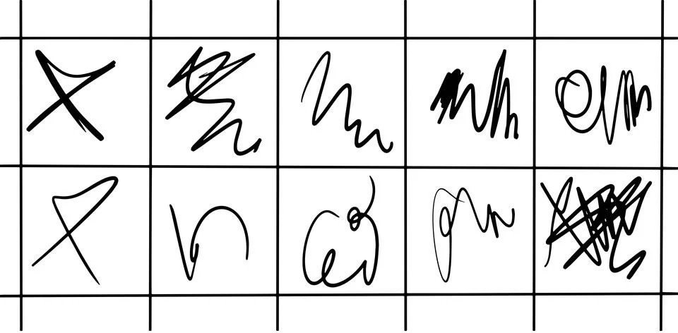 Abstract Scribble Doodle Illustration Set Иллюстрация