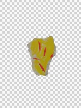 Abstract scribble drawing with yellow and red wax crayon marks on paper Фото
