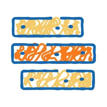 Abstract scribble equal symbol with varying colors Stock Illustration