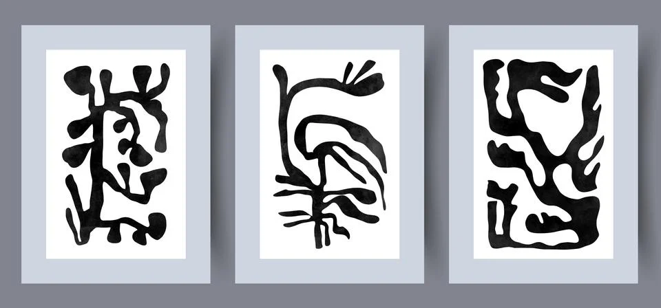 Abstract scribble experiment wall art print Stock Illustration