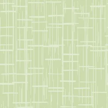 Abstract scribble lines seamless pattern on green background. Chaotic rough t Stock Illustration