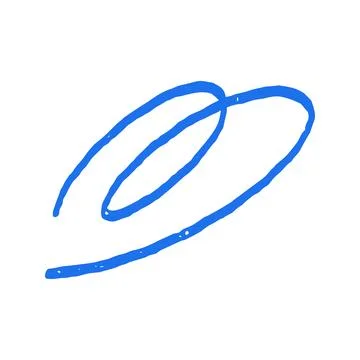 Abstract Scribble Loop Hand Drawn Vector Illustration 库存插图