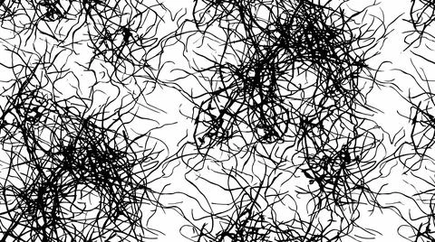 Abstract scribble pattern in black ink on white background. イラスト素材