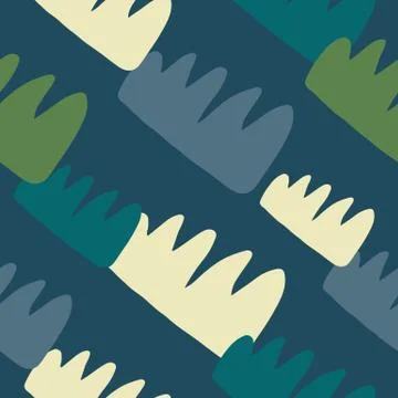 Abstract scribble seamless pattern. Naive art endless backdrop. Illustrazione stock