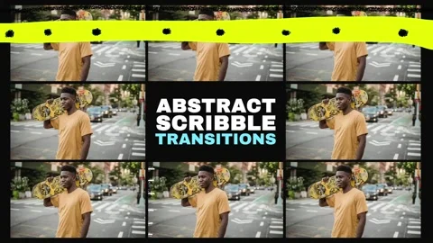 Abstract Scribble Transitions | After Effects 스톡 After Effects