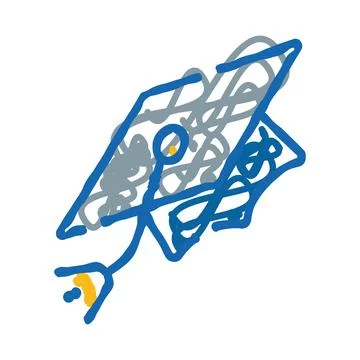 Abstract scribbled lines forming a complex network Illustrazione stock