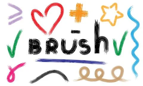 Abstract Scribbled Pen Stroke Brush. Scribble Pen Drawing Brush Texture. Gr.. Stock Illustration