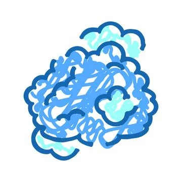 Abstract scribbled thought cloud representing confusion and ideas Illustrazione stock