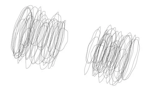 Abstract scribbles pattern isolated on white background for graphic design .. Stock Illustration