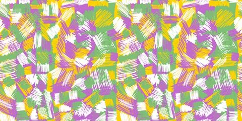 Abstract scribbles seamless pattern. Creative freehand scribble line endless  Illustrazione stock