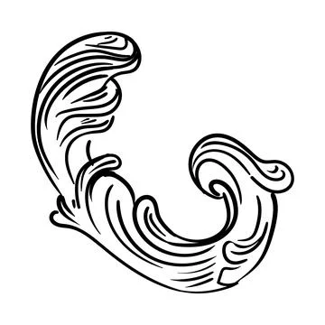 Abstract scroll art artistic design element vector illustration Stock Illustration