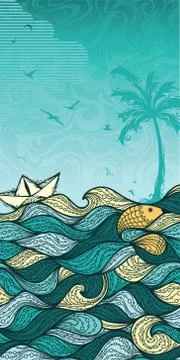 Abstract sea background. Stock Illustration