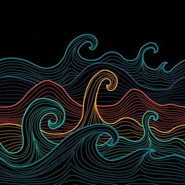 Abstract Sea Background. Seamless Pattern for your design 스톡 일러스트