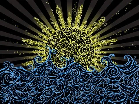 Abstract sea. Stock Illustration