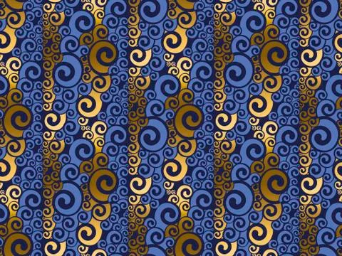 Abstract sea water seamless pattern. Stock Illustration