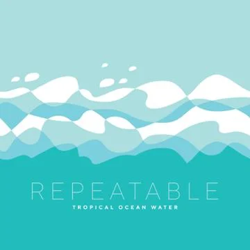 Abstract sea water waves pattern. Stock Illustration