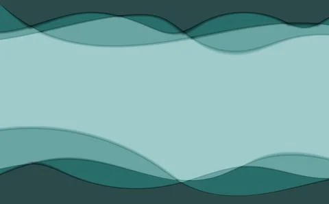 Abstract sea waves. nautical background in paper cut style. Marine wallpaper. 3d Stock Illustration