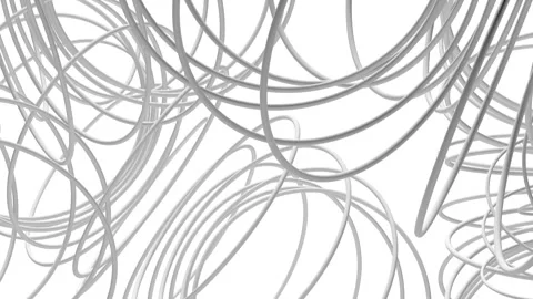 Abstract seamless animation in 4K format with smooth lines forming dynamic wa Vídeos de archivo 331293759