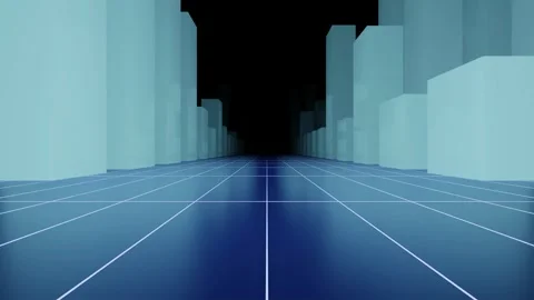 Abstract seamless animation of digital virtual space Stock Footage 315238508
