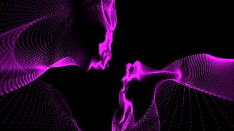 Abstract seamless animation of mesh glowing dots 스톡 일러스트