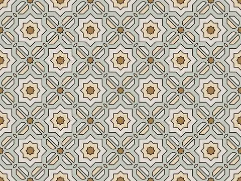 Abstract seamless arabesque pattern design creative Stock Illustration