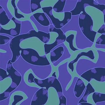 Abstract seamless backdrop with chaotic wave shape patterns Stock Illustration