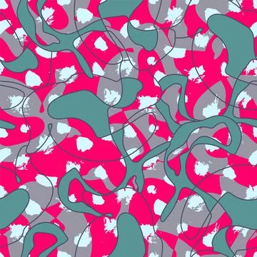 Abstract seamless backdrop with chaotic wave shape patterns Stock Illustration