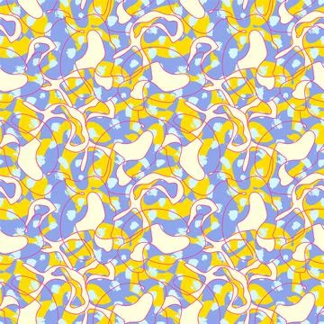 Abstract seamless backdrop with chaotic wave shape patterns Stock Illustration