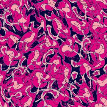 Abstract seamless backdrop with chaotic wave shape patterns Stock Illustration