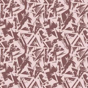 Abstract seamless backdrop with curved geometry pattern and grunge spots Stock Illustration
