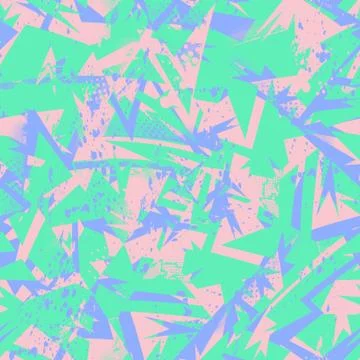 Abstract seamless backdrop with curved geometry pattern and grunge spots Stock Illustration