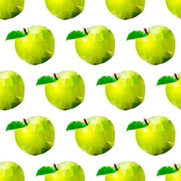 Abstract seamless background with apples Stock Illustration