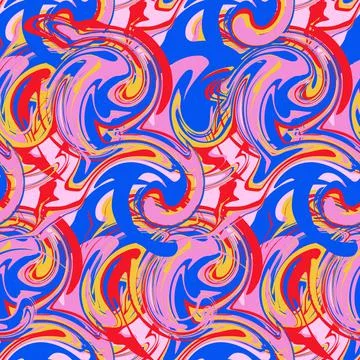 Abstract seamless background, blue red color. Abstract pattern for fabric, te Stock Illustration